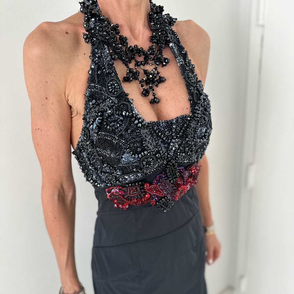 Ani Alvarez Calderon Embellished Gown - Handmade in PERU